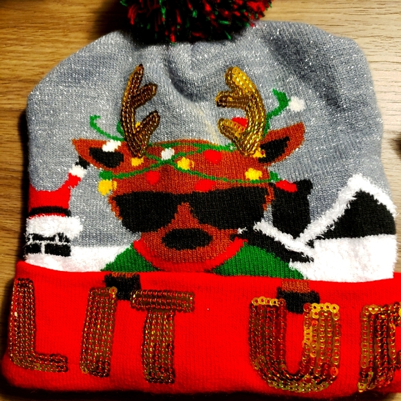 None Other - "Lit Up" OS Adult Knit Hat